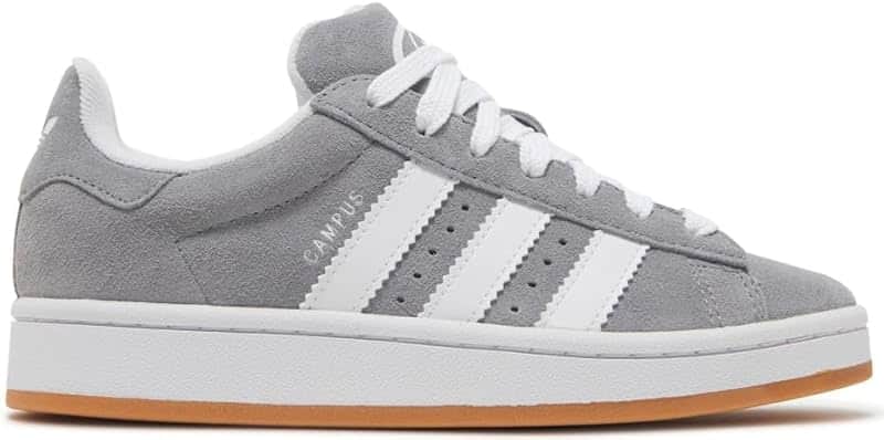 Campus 00s Big Kid Sneaker (Grey White Gum, 4.5)