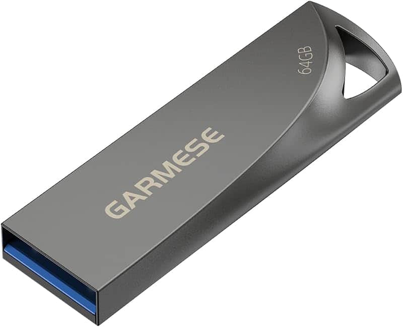 GARMESE 64GB USB 3.0 Flash Drive, Metal Thumb Drive with Keychain Hole | Waterproof & Sli…