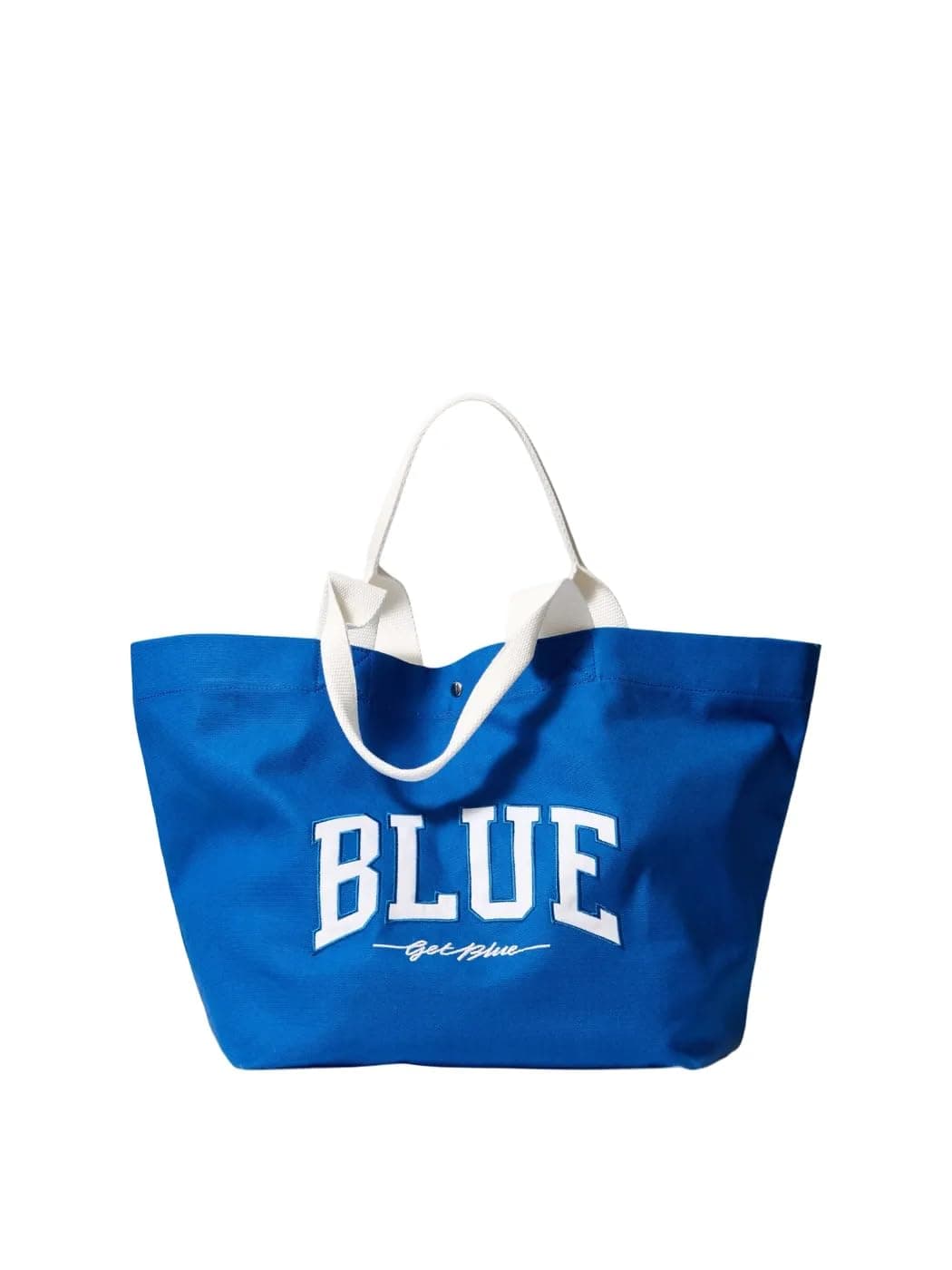Women's Get Blue Canvas Tote Bag, Medium Wash, One Size