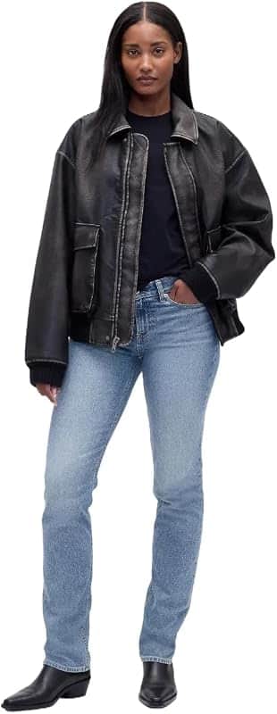 Women's Low Rise 90's Curvy Straight Fit Denim Jeans