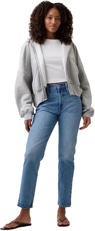Women's High Rise Cheeky Straight Jeans