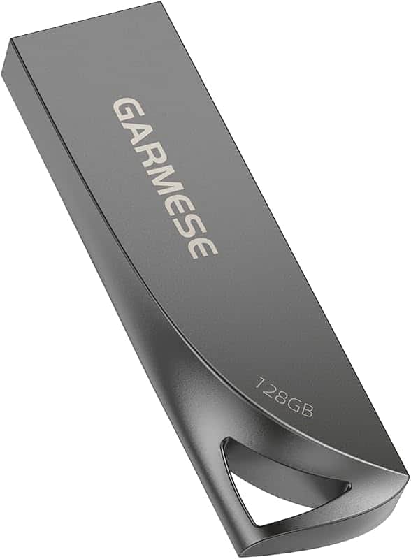 GARMESE 128GB USB 3.0 Flash Drive, Metal Thumb Drive with Keychain Hole | Waterproof & Sl…