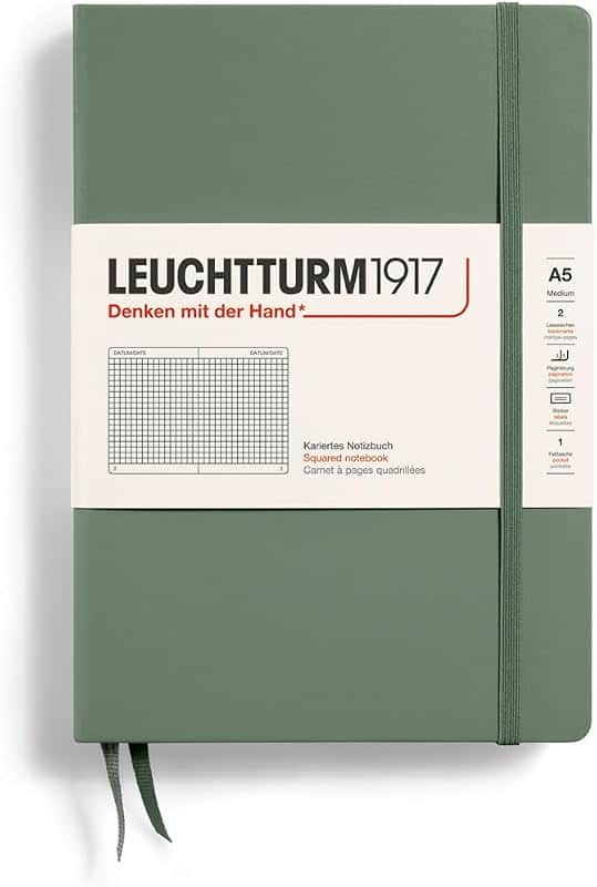 LEUCHTTURM1917 - Notebook Hardcover Medium A5-251 Numbered Pages for Writing and Journali…