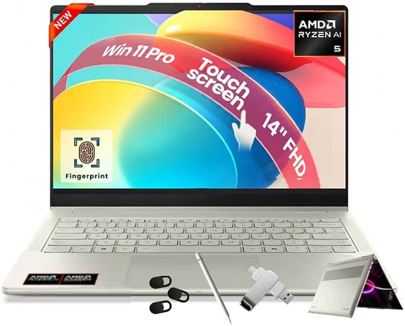 Yoga 7a 14" 2-in-1 Touchscreen Laptop -AMD Ryzen AI 5 430 Processor