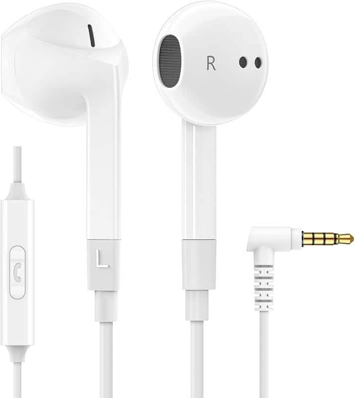 FEROX Wired Earbuds in-Ear Headphones, 5 Year Warranty, Earphones with Microphone, Noise…
