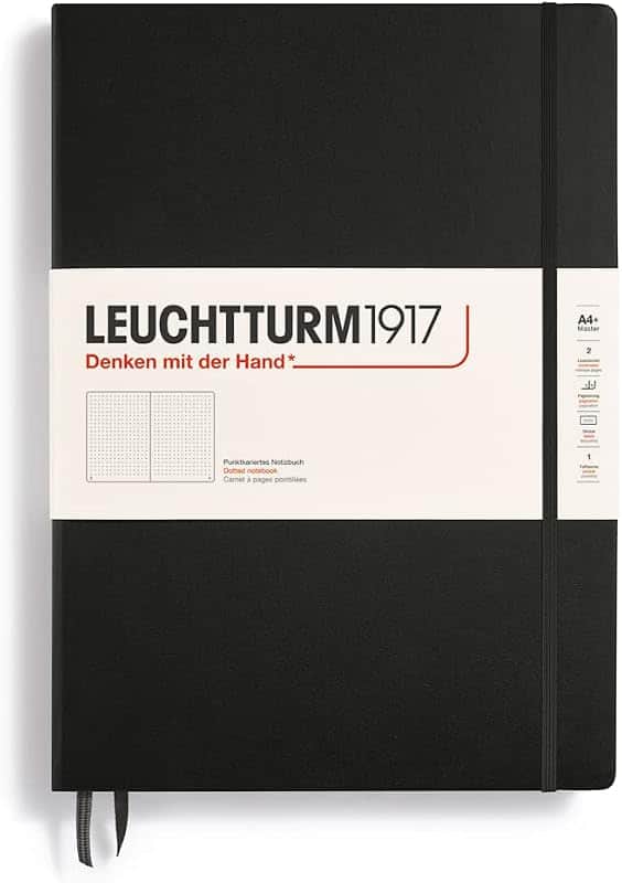 Notebook Hardcover Master Classic A4+ - 235 Numbered Pages for Writing and Journaling (Bl…