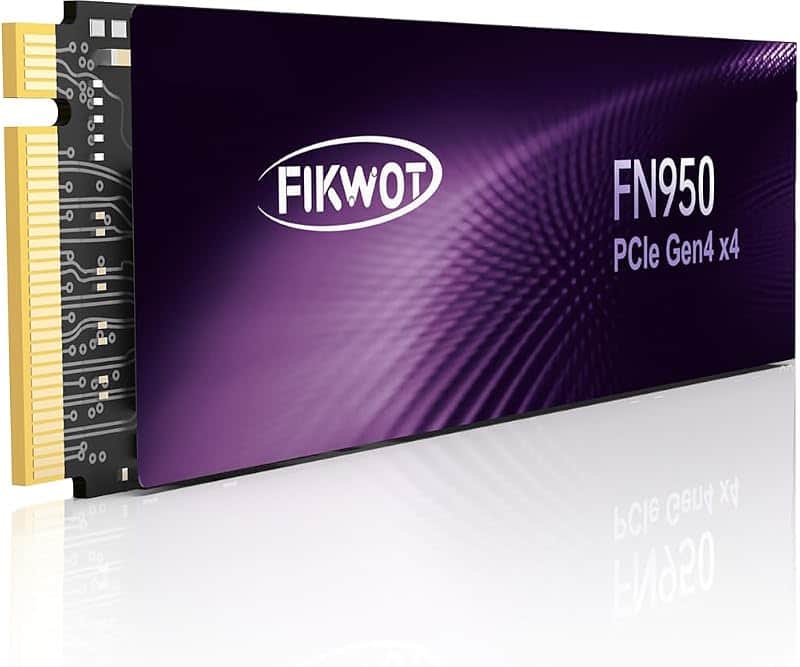 Fikwot FN950 2TB NVMe SSD PCIe Gen4x4 M.2 2280,Read Up to 4800MB/s, Configure SLC Cache,…