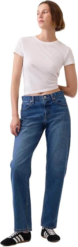 Women's Mid Rise Straight Taper Jeans