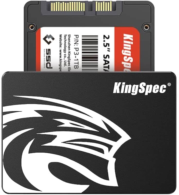 KingSpec 1TB 2.5 SSD SATA III Internal - 550MB/s Read, 520MB/s Write with 3D NAND Flash,…