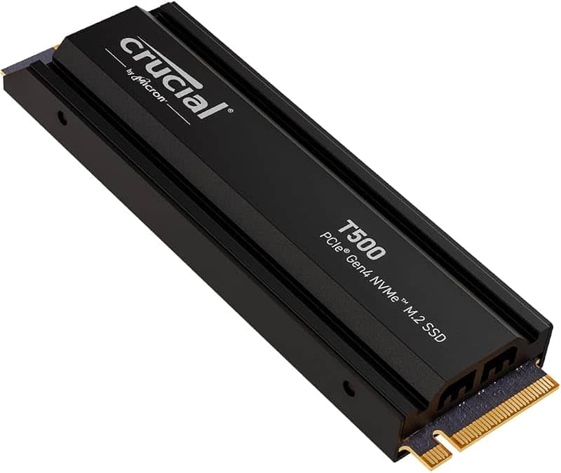T500 1TB PCIe Gen4 NVMe Gaming PS5 SSD with Heatsink, Up to 7,300MB/s, TLC NAND, PlayStat…