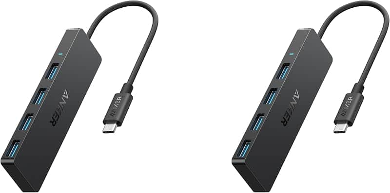 4-Port USB 3.0 Hub with 5Gbps Data Transfer, Ultra-Slim Data USB C Hub [Charging Not Supp…