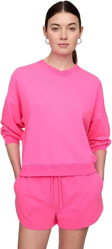 Women's French Terry V-neck Sweatshirt