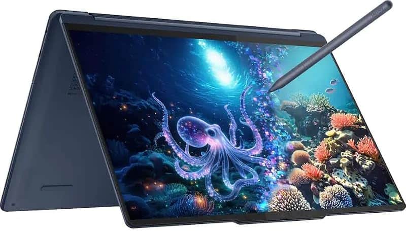 Yoga 9i 2-in-1 Aura Edition Laptop, Intel Ultra 7 258V, 14" 2.8K 120Hz 500 nits Glass Tou…