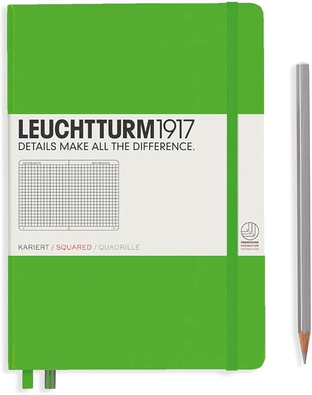 LEUCHTTURM1917(ロイヒトトゥルム1917) Leuchtturm Notebook A5 Squared, Fresh Green 357489