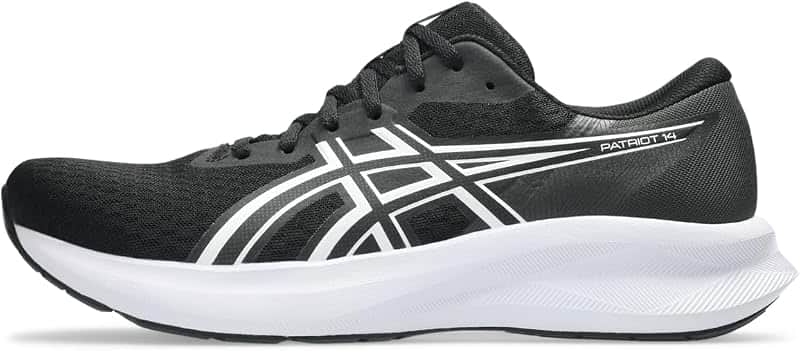 Men's Patriot 14 Running Shoes, 9, Black/White