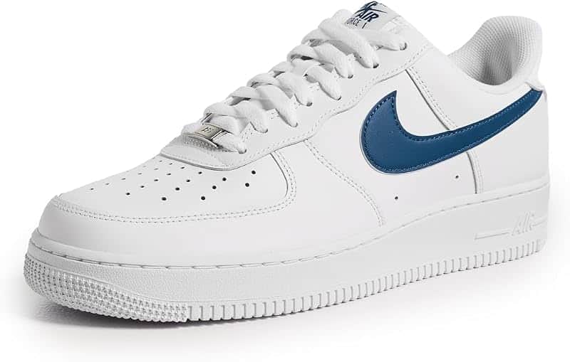 Men's Air Force 1 '07 Sneakers, White/Court Blue, 8.5 Medium US
