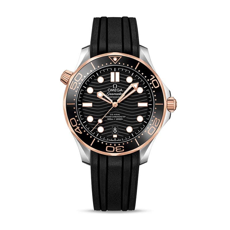 Seamaster Automatic Steel & 18kt Sedna Gold Black Dial Men's Watch 210.22.42.20.01.002