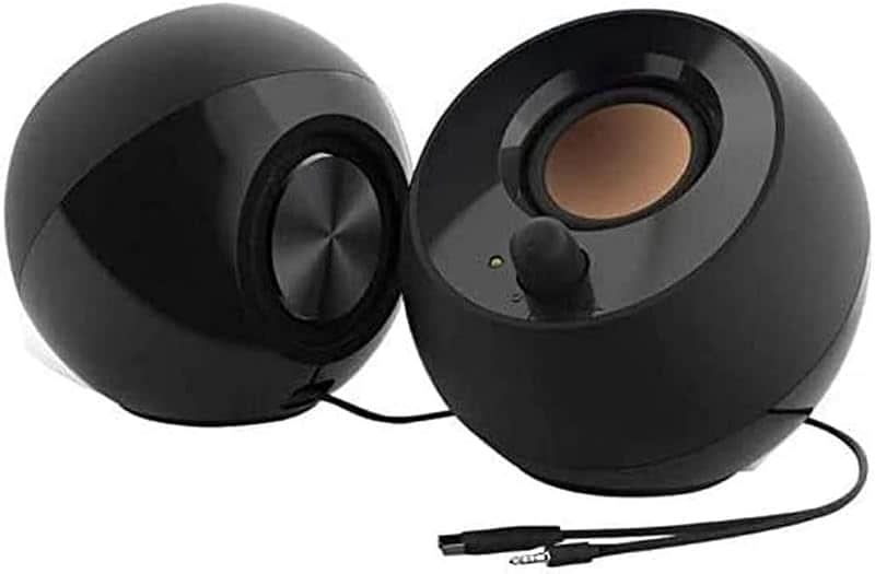 Pebble 2.0, USB Desktop Stereo Speakers for PC/Laptop, Black | USB-Powered, 2.0 Speaker,…