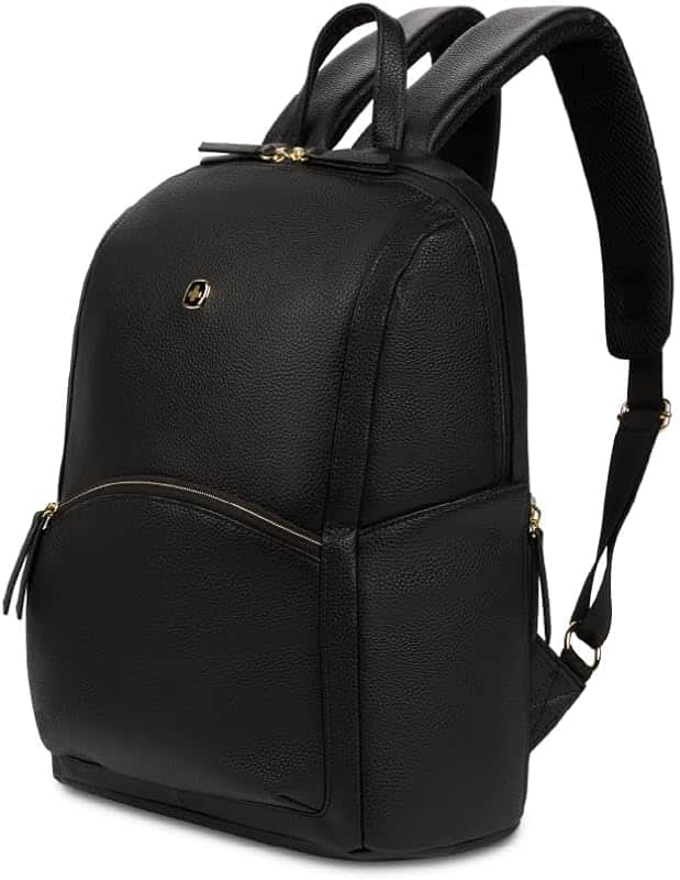 Serenity Luxe Women's Laptop Backpack, Laptop Bag Fits Most 13-Inch Laptops, Black, 16 In…