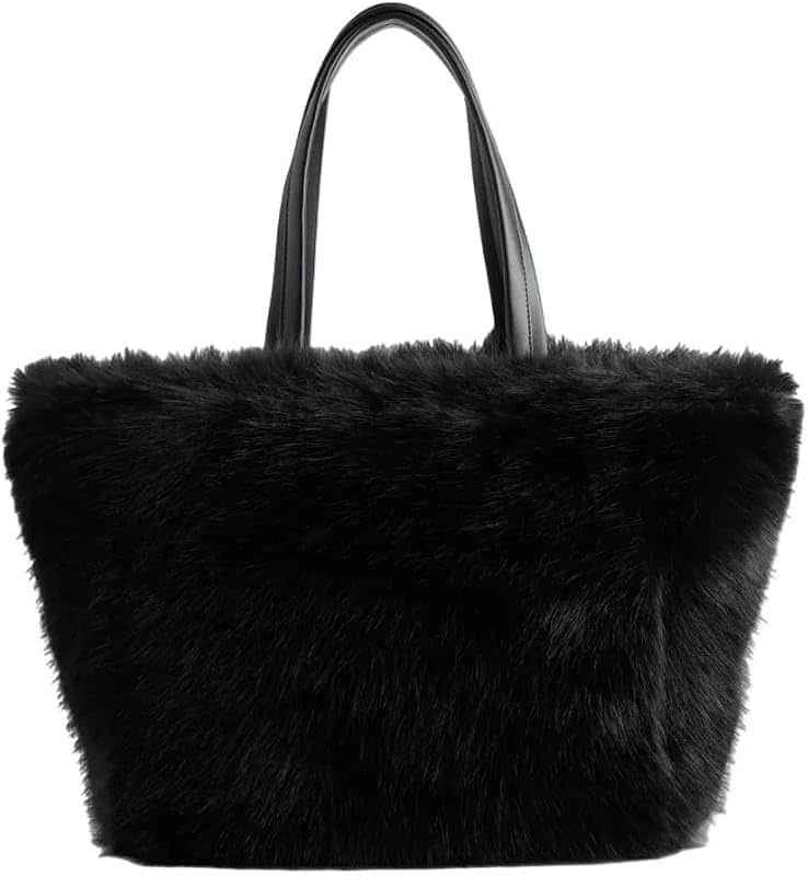 Women's Faux Fur Tote Bag