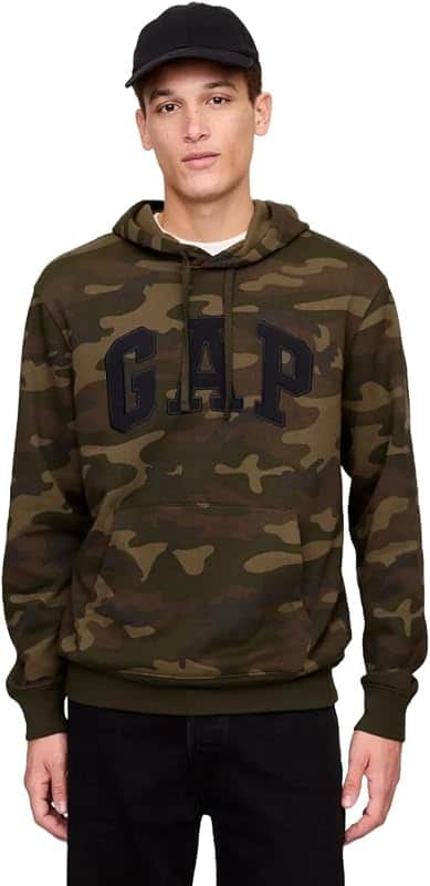 Men's Logo Heritage Hoodie Hooded Fleece Pull Over Sweatshirt