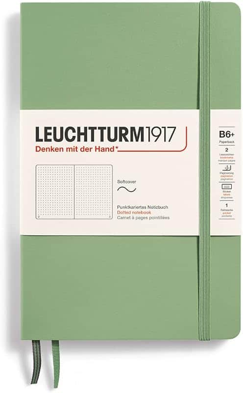 LEUCHTTURM1917 - Notebook Softcover Paperback B6+ - 123 Numbered Pages for Writing and Jo…