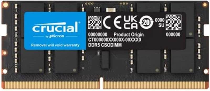 NTB 32GB 6400MHz Ddr5 Csodımm Ct32g64c52cs5 Laptop RAM Memory