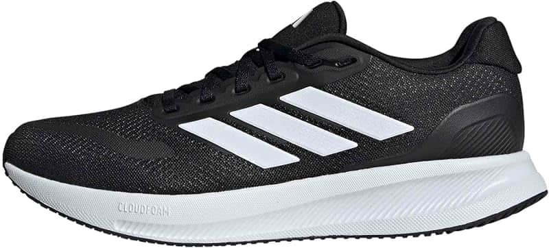 Mens Runfalcon 5 Wide Running Sneakers Shoes - Black