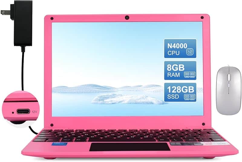 HBESTORE10.1 Mini Laptop, IPS Display - with Celeron N4000 (Up to 2.6GHz), 8GB RAM 128GB…