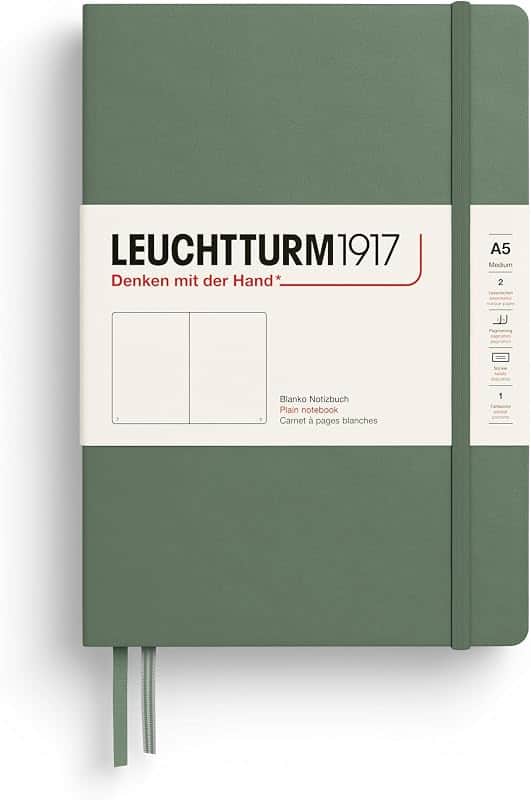 LEUCHTTURM1917 - Notebook Hardcover Medium A5-251 Numbered Pages for Writing and Journali…