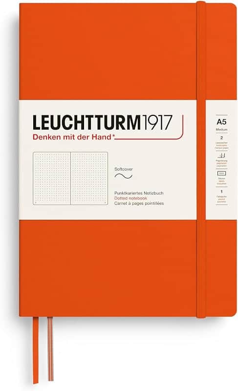 LEUCHTTURM1917 - Notebook Softcover Medium A5-123 Numbered Pages for Writing and Journali…