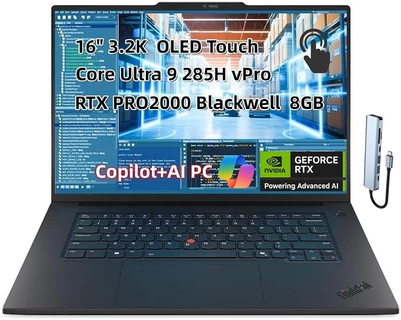 New ThinkPad P1 Gen 8 Workstation Laptop, Inte.l Core Ultra 9 285H 16C, 16" 3.2K (3200 x…