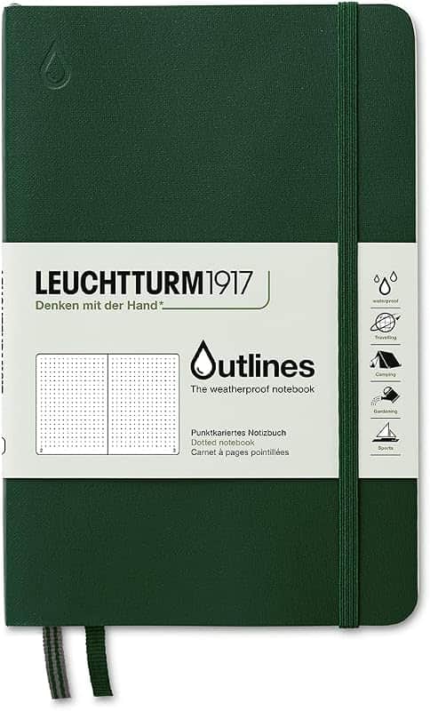 LEUCHTTURM1917 - Outlines Weatherproof Edition Paperback (B6+) Notebook - 89 Pages (Walde…