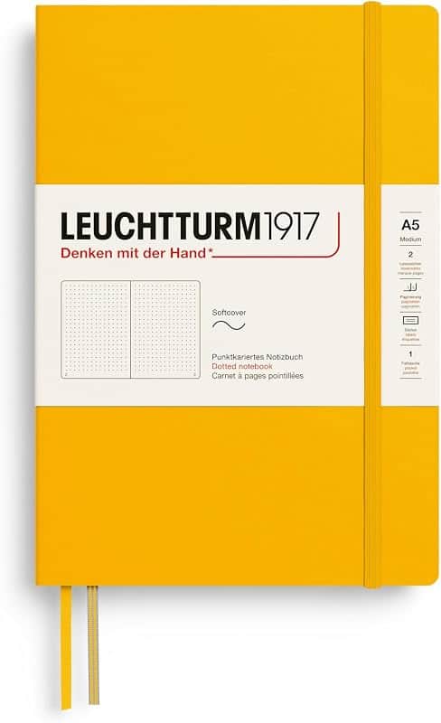 LEUCHTTURM1917 - Notebook Softcover Medium A5-123 Numbered Pages for Writing and Journali…