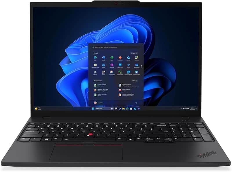 ThinkPad T16 2026 Laptop, 16-Core Intel Core Ultra 7 255H, 16" WUXGA IPS Display, Intel A…