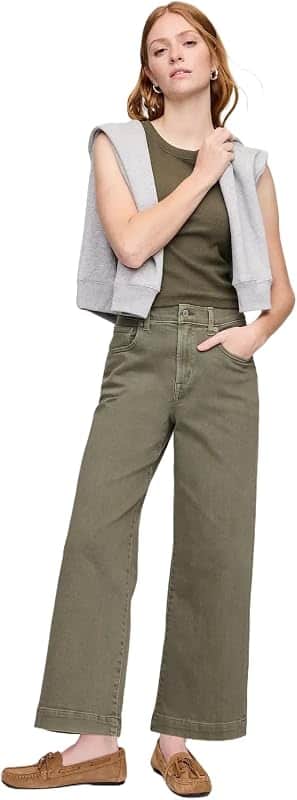 Women's Wide Leg Cropped Jeans