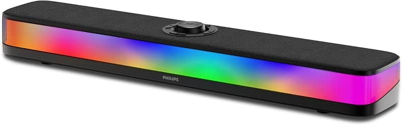 PC Sound Bar, Computer Speakers for Desktop, Bluetooth 5.4 Soundbar with Built-in Microph…