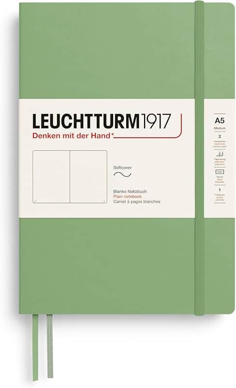 LEUCHTTURM1917 - Notebook Softcover Medium A5-123 Numbered Pages for Writing and Journali…