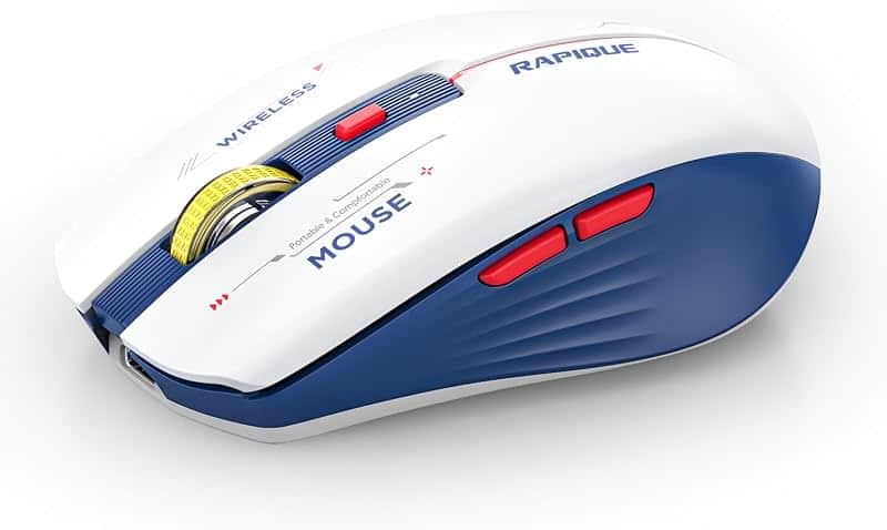 RAPIQUE Bluetooth Wireless Mouse - (BT1/BT2+USB) Tri-Mode High Performance, Rechargeable,…