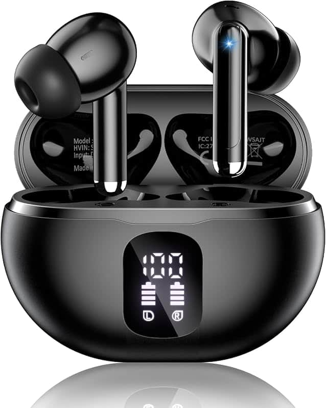 Wireless Earbuds, Bluetooth 5.4 Headphones Bass Stereo Ear Buds with Noise Cancelling Mic…
