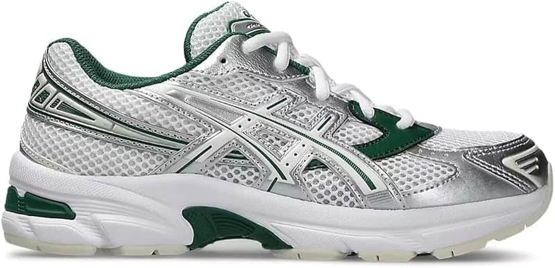 Kid's GEL-1130 Grade School Sportstyle Shoes, 6, White/Shamrock Green