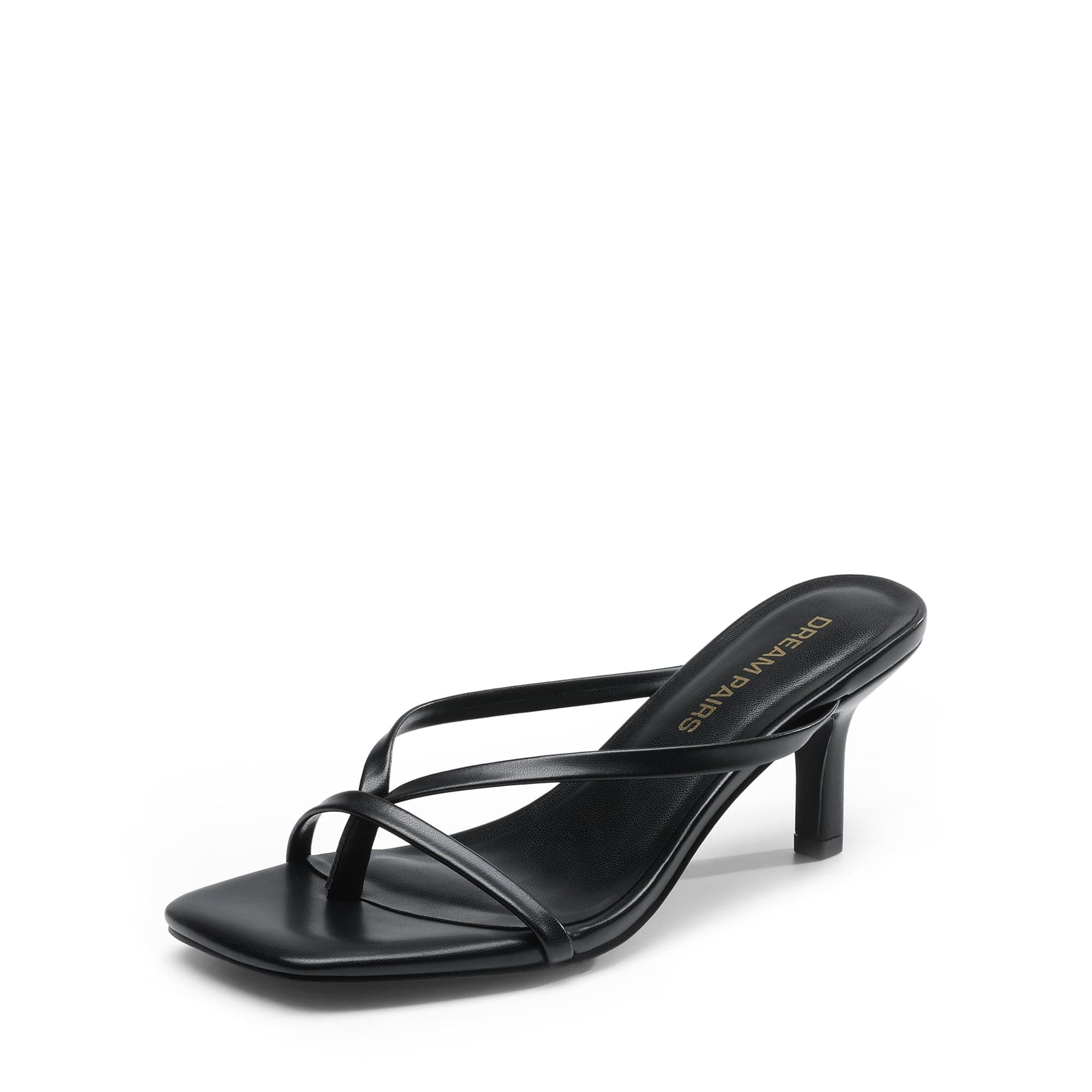 DREAM PAIRS Women's Flip-Flops Kitten Heels Sandals | open square toe thong heels, comfor…