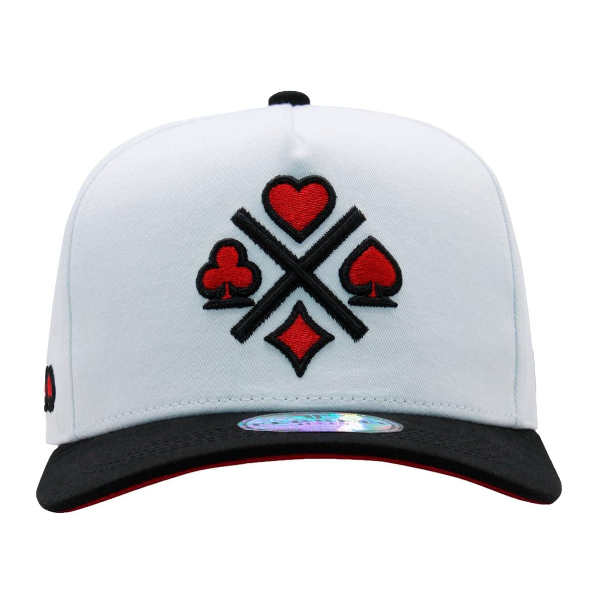 Hats FT31 White 4 Cards Snapback Baseball Cap for Men & Women - Premium Adjustable Poker…
