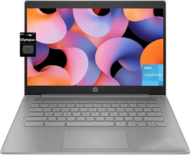Chromebook 14 Laptop, Quad-Core Intel Celeron Processor N4500(> N4020) 4GB RAM, 128GB Sto…