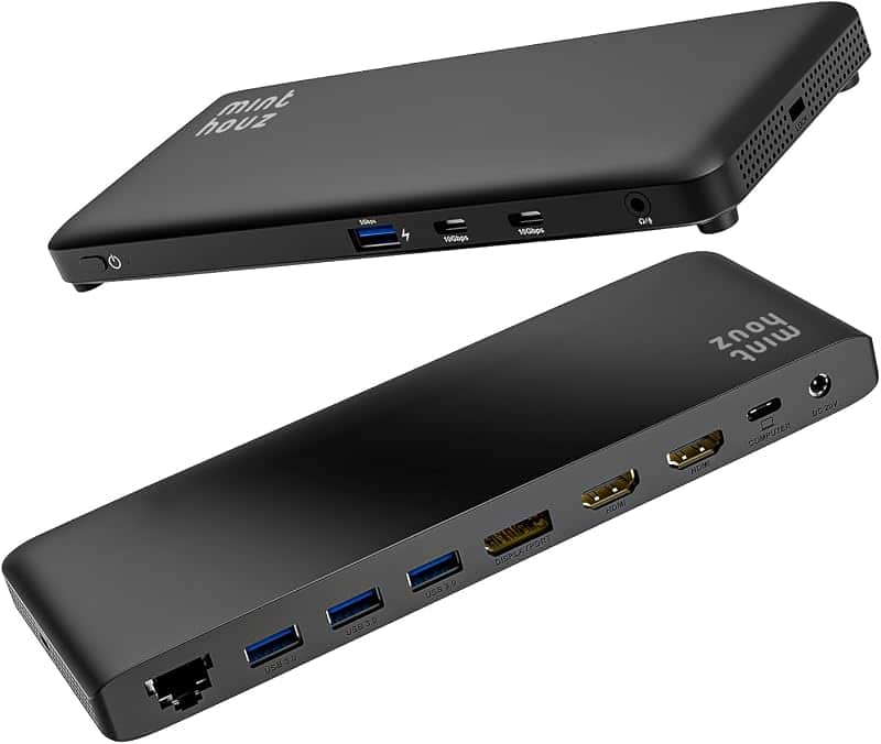 Laptop Docking Station, 12-in-1 USB-C Docking Station, Triple Display with 2xHDMI and 1xD…
