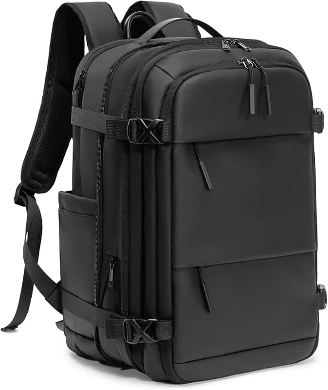 Vacuum Backpack for Travel with Built-In Pump, Expandable Vacuum Compression Carry-On Tra…