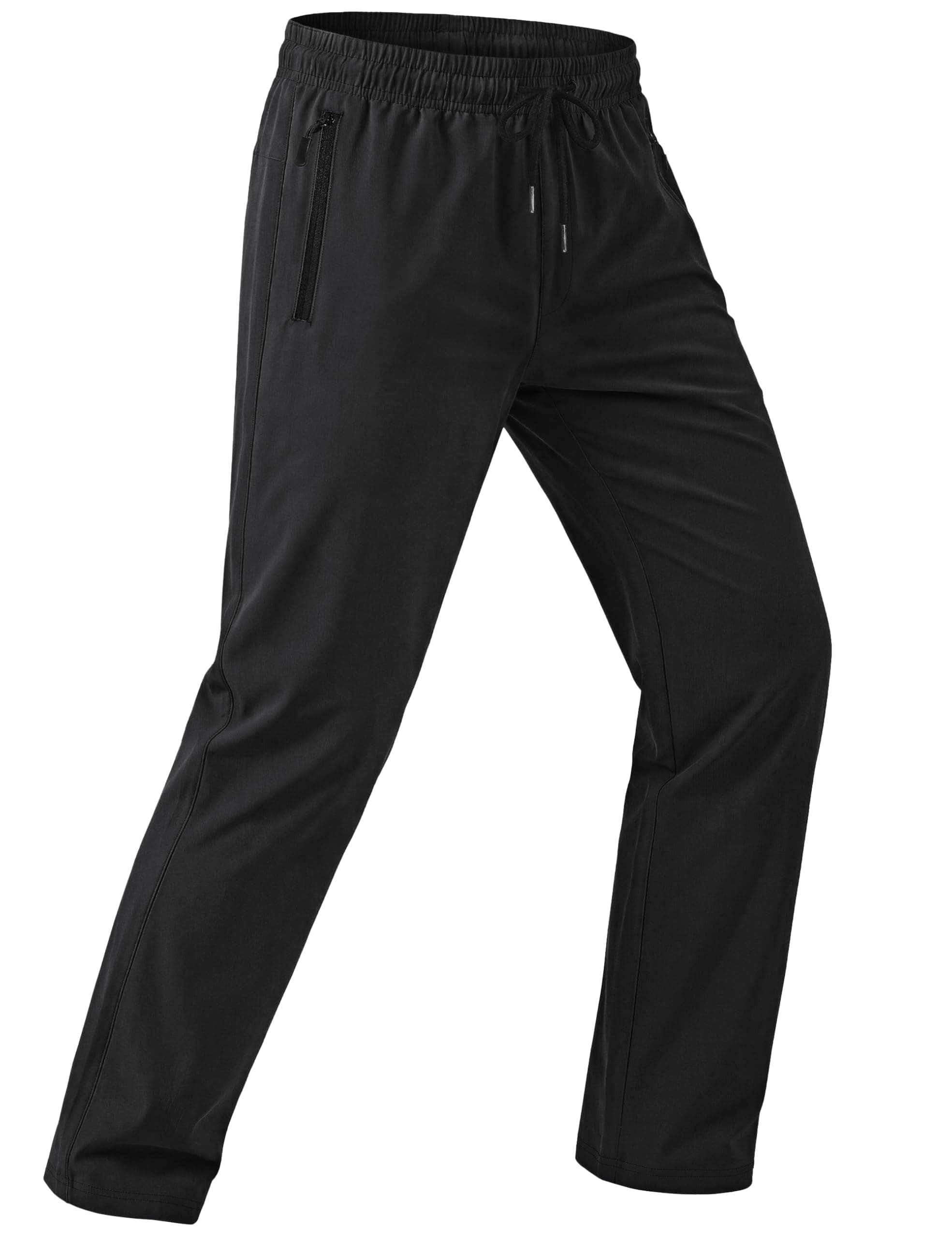 Mens Hiking Pants Lightweight Quick Dry Workout Athletic Jogger with Zipper Pockets Golf…