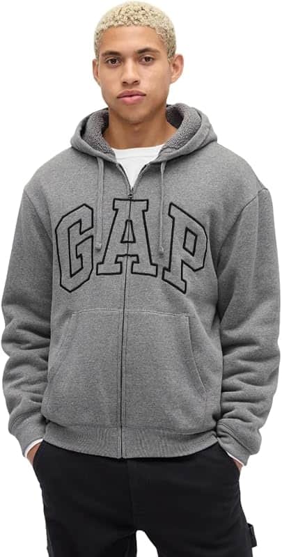 Men's Logo Sherpa Full Zip Sweatshirt