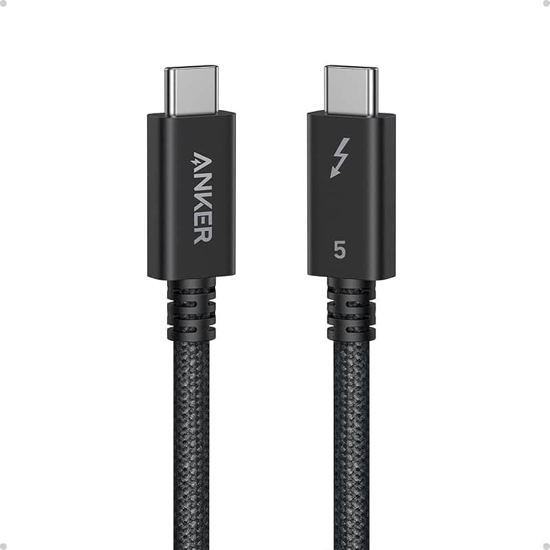 Prime Thunderbolt 5 Cable, 3.3ft USB-C to USB-C Cable, 240W Charging | 80Gbps Data Transf…