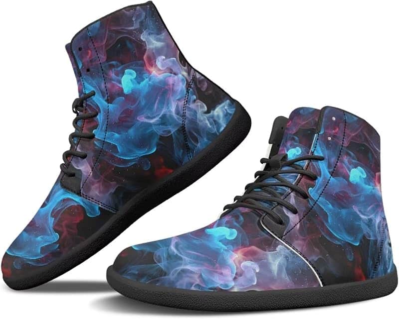 Men's Barefoot Minimalist High Top Shoes Zero Drop Wide Toe Box Outdoor Walking Hiking Te…
